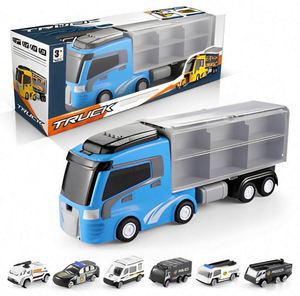 Modèles de bus et de voitures miniatures personnalisables en métal, avec piste de course, dinosaure à friction pour enfants et garçons - Product Image 5