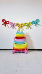 Nouvel ensemble de ballons géants en forme de nœud pour gâteau d'anniversaire, feux d'artifice, décoration de fête, baby shower, mariage - Vente chaude - Product Image 6