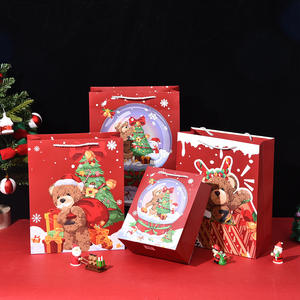 Creative Cartoon Bear PP Eco-Friendly UV Printed Chinese Style Handbag <b>Christmas</b> <b>Gift</b> <b>Bag</b> <b>for</b> <b>Christmas</b> Eve Elegant <b>Gift</b> Box - Product Image 4