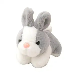 Jouet en peluche simulation lapin poupée petit lapin blanc en peluche mignon