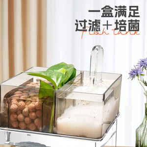 Aquarium de bureau rectangulaire transparent à circulation écologique pour betta - Product Image 4