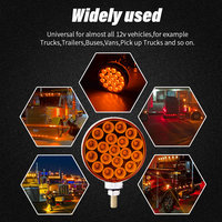 Lumière de tuning automobile en gros, double face, tête plate, lumière LED multicolore pour camion, feu arrière, lampe décorative en acier inoxydable pour camion
