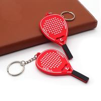 Porte-clés PVC personnalisé 2025 pour joueur de tennis professionnel, design luxueux et compact, raquette de padel, sécurité, étanche