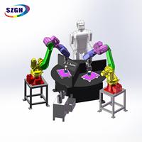 Bras de robot de polissage CNC 6 axes de haute qualité avec boîte de vitesses et moteur PLC pour matériaux métalliques/marbrés, charge utile de 30 kg