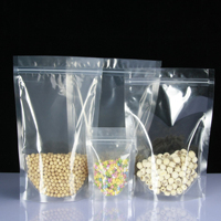 Sachet Doypack refermable de qualité alimentaire imprimé en héliogravure avec fermeture éclair, emballage plastique transparent pour noix, personnalisable