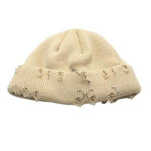 <span class=keywords><strong>Amazon</strong></span> coréen nouvelle couleur unie tricot chapeau tendance anneau broche hip hop <span class=keywords><strong>laine</strong></span> chapeau automne hiver yuppie froid chapeau - Product Image 1