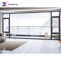 Fenêtres à battants en alliage d'aluminium imperméables, design moderne en acier inoxydable, double vitrage, isolation thermique, chambre à coucher, villa
