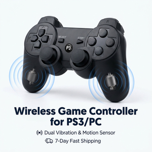 <span class=keywords><strong>Manette</strong></span> de Jeu Sans Fil Bluetooth pour PS3 Gamepad Joystick Joypad Double Vibration - Product Image 2