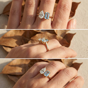 IGI Certified CVD Lab Grown Diamond Engagement <b>Ring</b> Custom 925 <b>Silver</b> Vvs Lab Created Diamond <b>Emerald</b> Toiet Moi <b>Ring</b> Jewelry - Product Image 2