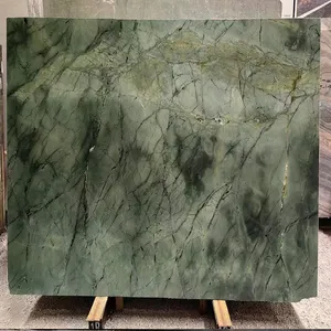 Luxury Green Marble Super-Thin Laminated Panels And Moldings Stone Dark Green Real Marble