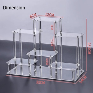 Espositore a 6 Livelli in Acrilico Portatile e Rimovibile con Ripiano <span class=keywords><strong>per</strong></span> Collezioni, Action Figure, Profumi e Oggetti Piccoli - Product Image 2