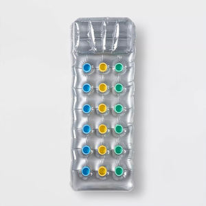 Float Lounge gonfiabile da 18 tasche in fabbrica per piscina Beach Beach Lake, <span class=keywords><strong>Design</strong></span> a spirale con Top trasparente e cuscino d'aria incorporato - Product Image 5