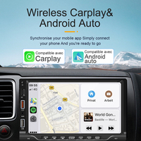 SEMAITU Autoradio 2 Din 7 pouces à écran tactile pour tableau de bord, radio FM, USB, lecteur MP5 12V, CarPlay, Android Auto, garantie 1 an