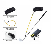 Correcteur d'entraînement de swing de golf en caoutchouc avec réglage d'angle, correction de posture et corde élastique de renforcement