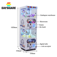 Distributeur automatique de jouets de jeu d'affichage de machine à capsules personnalisée à jetons populaire