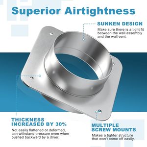 Kit de ventilación magnético para secadora DV180, conexión rápida de 4 pulgadas, ahorra 46 pulgadas de espacio, manguera de 3.3 pies, sellado hermético, conector de pared reforzado - Product Image 4