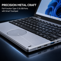 Ordinateur portable pour le bureau à domicile, écran tactile de 11 pouces, Intel N150, rotation à 360 degrés, ultra fin, caméra HD 2MP 30fps