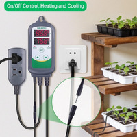 Contrôleur de température OEM/ODM ITC-308S avec capteur NTC amovible, chauffage/refroidissement, installation facile (norme US)