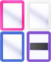 Miroir magnétique en verre véritable pour casier d'école ou de gymnase, 5 "X 7"-Accessoire de casier-pour réfrigérateur, boîte à outils, armoire de bureau, atelier