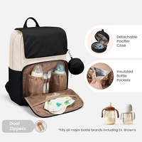 Sac à dos imperméable pour couches de bébé, idéal pour les voyages, avec matelas à langer, poches isothermes pour biberons, sangles de poussette, personnalisable