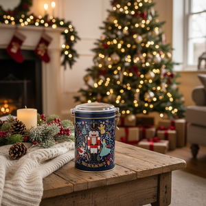 1.1L Clara <b>Nutcracker</b> Festive Whimsical Christmas Storage Box 105x150mm Metal Wire Clasp Transparent Lid Holiday Decorations - Product Image 3
