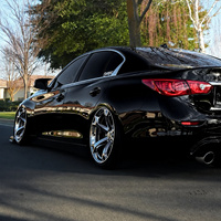 Jantes forgées NJQS CNC personnalisées 18x9.5 18x10.5 5x114.3 Hyper Black Concave 5 branches pour 300z 350z 370z Q50 Q60 G35 M3