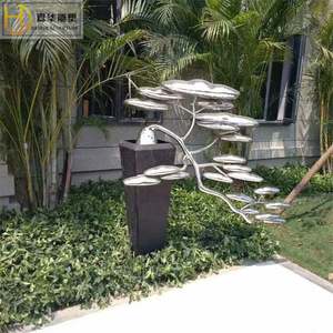 Jiahua Stainless Steel <b>Tree</b> Branch Sculpture <b>Outdoor</b> Abstract Garden Art Floor Mount Handmade Irregular Shape - Product Image 1