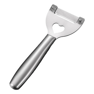 Éplucheur de cuisine en acier inoxydable, manche monobloc, multifonctionnel pour fruits et légumes - Product Image 1