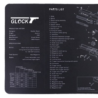 Accessoires de tir de chasse Kit de nettoyage d'outils Tapis de nettoyage avec schéma des pièces et mode d'emploi