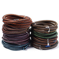 Cordon en cuir de vachette véritable tressé fait main de haute qualité, 4mm 5mm 6mm, pour bijoux, vente en gros