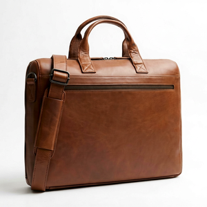 Maletín de Cuero Genuino para Hombre, Bolso Mensajero Vintage para Portátil, Bolso de Hombro Ejecutivo, Portafolio para Computadora, Maletín de Trabajo - Product Image 1