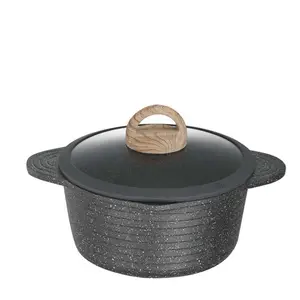 JEETEE-cazuela extra holandesa de vidrio grande, ollas de cocina calientes aisladas, juego de cazuela de aluminio fundido