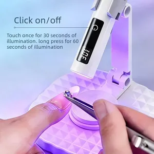 Lampe à LED UV professionnelle pour ongles, lampe portable USB avec support rotatif à 360°, lampe de séchage de gel pour ongles rechargeable, outil de manucure pour salon - Product Image 3