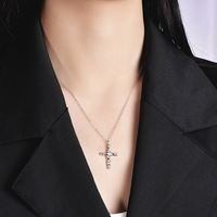 Collier pendentif croix texturée irrégulière en argent sterling 925 plaqué or, colliers croix froissée religieux chrétien