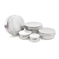 Aluminium box mit niedrigem MOQ 30g 50g 60g 100g 150g 200g 250g silbernes Aluminium glas mit Spiral deckel für Aroma therapie