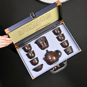 Purple Clay Kung Fu Tea Set With Dragon Design Complete Gift <b>Box</b> <b>For</b> Festival <b>Presents</b> - Product Image 3