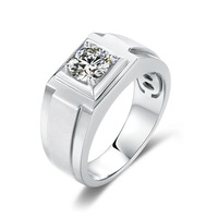 Bague Hip Hop en Moissanite, Argent Sterling 925, Sertissage à Griffes, 2 carats, Alliance de Mariage, Bague en Moissanite pour Homme