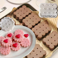 Emporte-pièce classique à motif dentelle, moule de cuisson 3D à pression pour la maison, pour pâte à pâtisserie et garniture de petits pains vapeur DIY