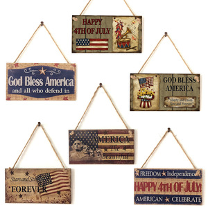 Decoraciones de pared rectangulares de madera de estilo americano hechas a medida para sitios web independientes transfronterizos, suministradas directamente por el fabricante. - Product Image 2
