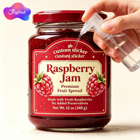 Rouleau d'étiquettes personnalisées pour aliments, autocollants adhésifs pour emballage, utilisables avec une machine à étiqueter, étiquettes en vinyle imperméables pour pots de confiture
