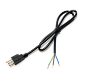 KABEL DAYA QUANWEI 3X2.5/3X1.5/3X0.75 AC 110V 220V 240V USA untuk Komputer dan Peralatan Rumah Tangga, Panjang 25m, Ujung Jantan IEC