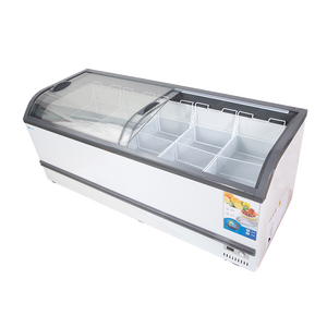 カーブドガラスドアアメリカ製冷蔵庫フロストフリーチェストスーパーマーケット - Product Image 4