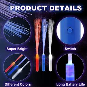 Bastoncini luminosi lampeggianti-bacchette magiche in fibra ottica decorazioni natalizie in plastica festa perfetta favorisce forniture per feste promozionali - Product Image 5