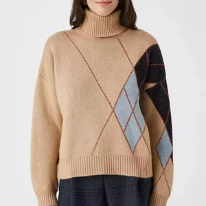 manufacturer provide customization Spring Autumn Leopard Print Korean Sweater Women's Sweaters Women Knitwear