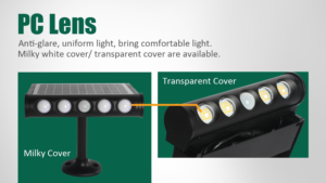Lampada LED da Parete Multifunzionale a Energia Solare LEAD, Impermeabile, con Specchio Convesso per Illuminazione Esterna di Giardini e Cortili - Product Image 3