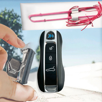 KEYDIY Télécommande à écran tactile en alliage d'aluminium noir à 4 boutons FW-CR19 Programmeur de clés 315MHZ/433MHZ Entrée sans clé pour serrure de porte de voiture