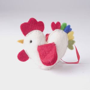 Boule de Noël et ornements d'arbre en feutre faits à la main les plus vendus décors de cadeaux de Noël de poule directement du Népal - Product Image 3