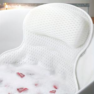 1 oreiller de bain de luxe avec maille 3D respirante <span class=keywords><strong>et</strong></span> ventouse sécurisée |   Appareil de soutien du cou <span class=keywords><strong>et</strong></span> du dos, lavable en machine, pour usage domestique ou en <span class=keywords><strong>spa</strong></span> - Product Image 4