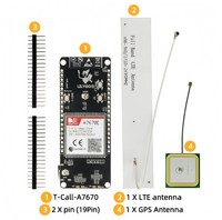 Carte de développement LILYGO T-Call A7670 ESP32 4G 2G A7670E LTE GSM Réseau cellulaire Module WiFi ESP32-WROVER-E Réseau mobile