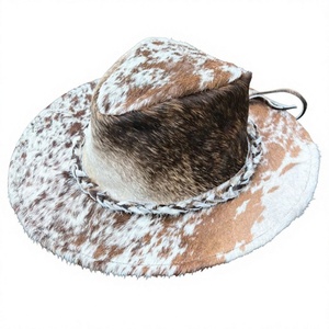 Chapeau de cowboy à large bord en laine 100% marron imprimé numériquement - Unisexe Adulte Décontracté Extérieur Quatre Saisons GENERSA SPORTS 50-52cm - Product Image 3